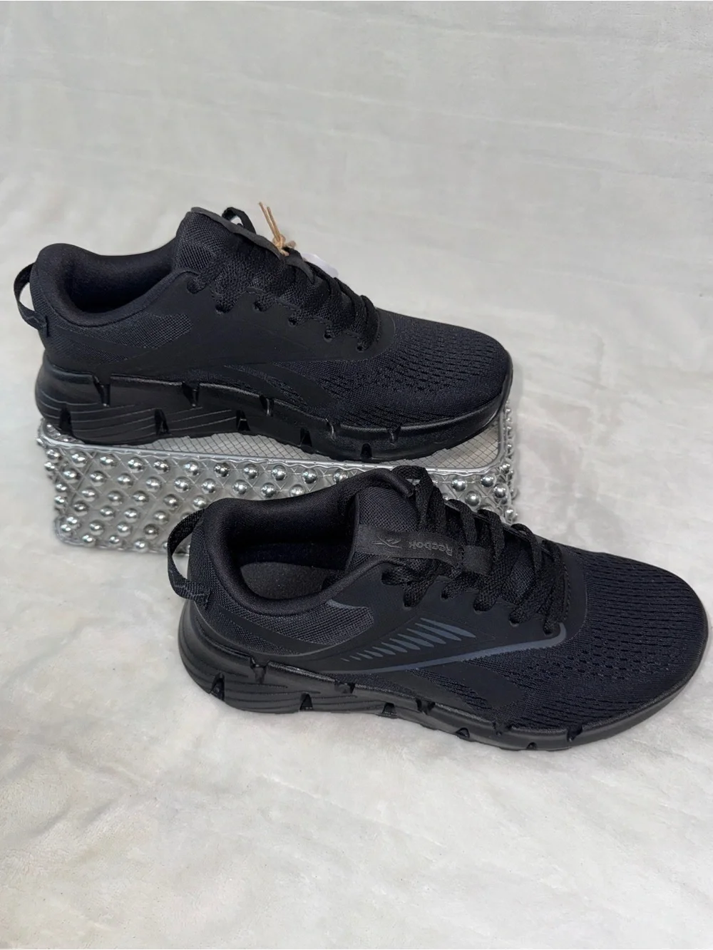 Reebok Zig Dynamica 6 Kids Black Running Shoes Sz 5Y/6.5W 100274247